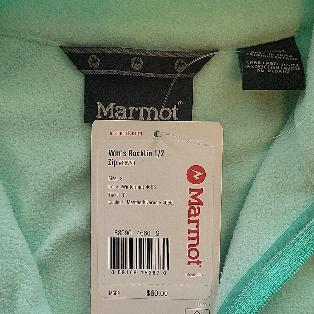 Marmot Light Green Quarter-Zip Pullover - Picture 5 of 8